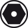 Wiha Bit standardowy 25 mm sześciokątny z otworem 1/4" (20555) TR1/8 mm - 3