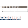 Rotec 152.1100 Wiertło spiralne HSS-E, DIN 340, typ TLS1000, Ø11,0 - 1