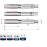 Rotec 306.0002 Zestaw HSS do obróbki ręcznej 3 szt. DIN 352 BSW 3/32-48 - 1