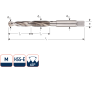 Rotec 355.0300 Wiertło HSSE Combi Metric M 3 x 0.5 - 1