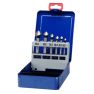 Bohrcraft 17011330006 KS6 TiN 6-Piece Professional Countersink Drill Set Titanium Alloy HSS-G DIN 335 w przemysłowej walizce - 1