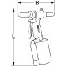 KS Tools 515.3102 Pneumatyczny pistolet do nitów jednostronnie zamykanych, 2,4-3,2-4,8 mm - 1