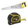 Stanley STHT1-20352SB STHT1-20352 Piła ręczna Tradecut Universal 550mm + 0-30-697 Taśma miernicza tylon 5m - 19mm - 1