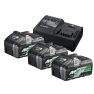 HiKOKI UC18YSL3WB3 BoosterPack -3 x BSL36B18 Multivolt Battery 36V 4.0Ah/ 18V 8.0Ah Li-Ion + UC18YSL3 Rapid Charger - 1